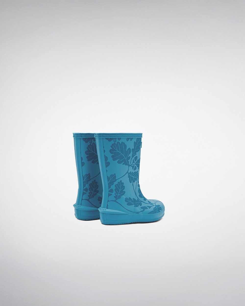 Kids Hunter Original First National Trust Print - Rain Boots Blue - 8207-EURAH